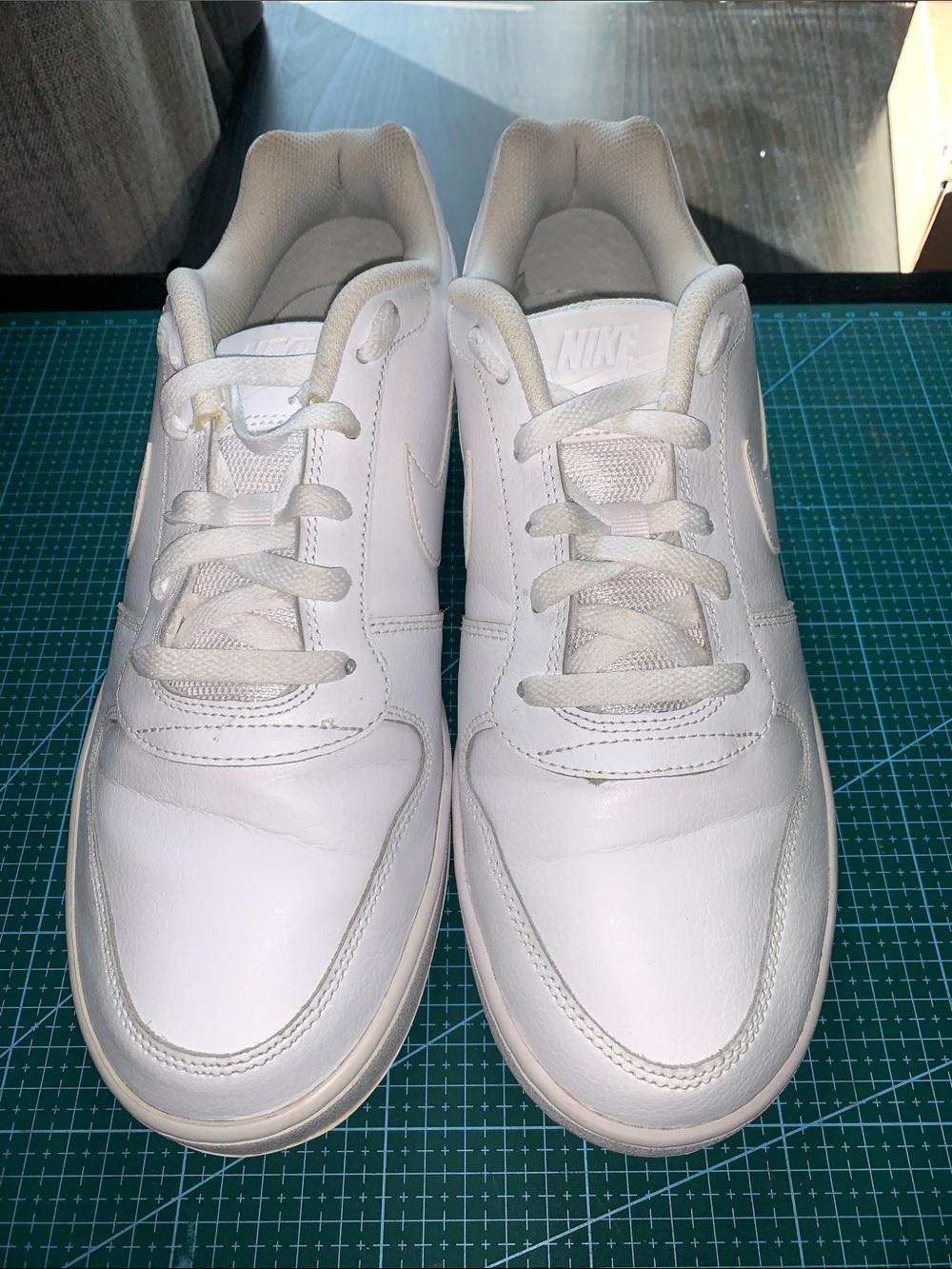 Nike White Low-Top Leather Sneakers